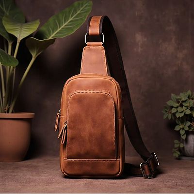 Erling Leather Sling Bag Crossbody Leather Pack