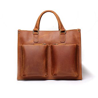 The Dagmar Leather Briefcase Vintage Leather Messenger Bag