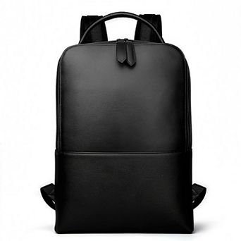 Skald Black Pebbled Leather Backpack