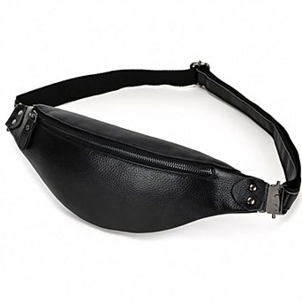 The Walcott Leather Waist Bag Black Leather Fanny Pack