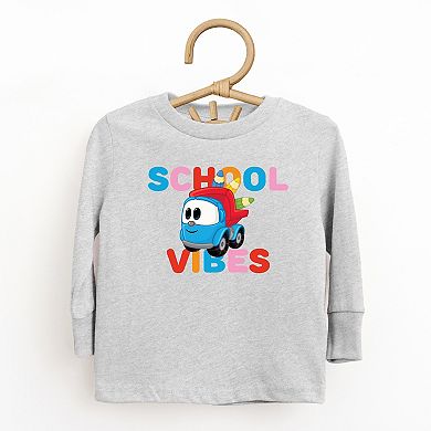Leo the Truck School Vibes - Toddler Long Sleeve Graphic Tee