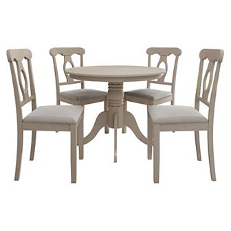 Elegant 5 pc Set 39"L Round Dining Table