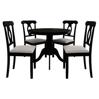 Elegant 5 pc Set 39"L Round Dining Table