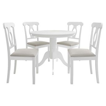 Elegant 5 pc Set 39"L Round Dining Table