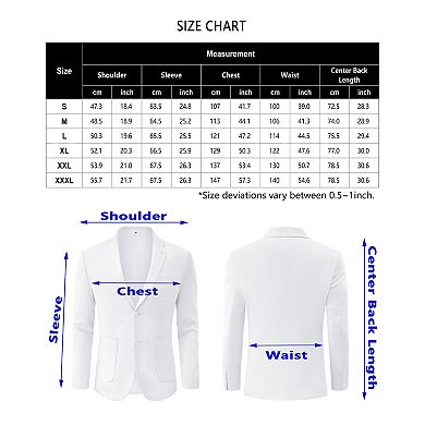 Mens Casual Coat Regular Fit Lightweight Blazers Jacket Two Button Business Suit Jackets