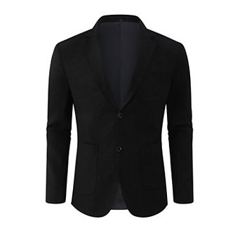 Mens Casual Coat Regular Fit Lightweight Blazers Jacket Two Button Business Suit Jackets