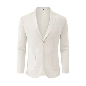 Mens Casual Coat Regular Fit Lightweight Blazers Jacket Two Button Business Suit Jackets