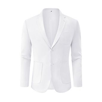 Mens Casual Coat Regular Fit Lightweight Blazers Jacket Two Button Business Suit Jackets