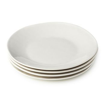 Certified International Linen Cream 4 pc Dinner Plate Set