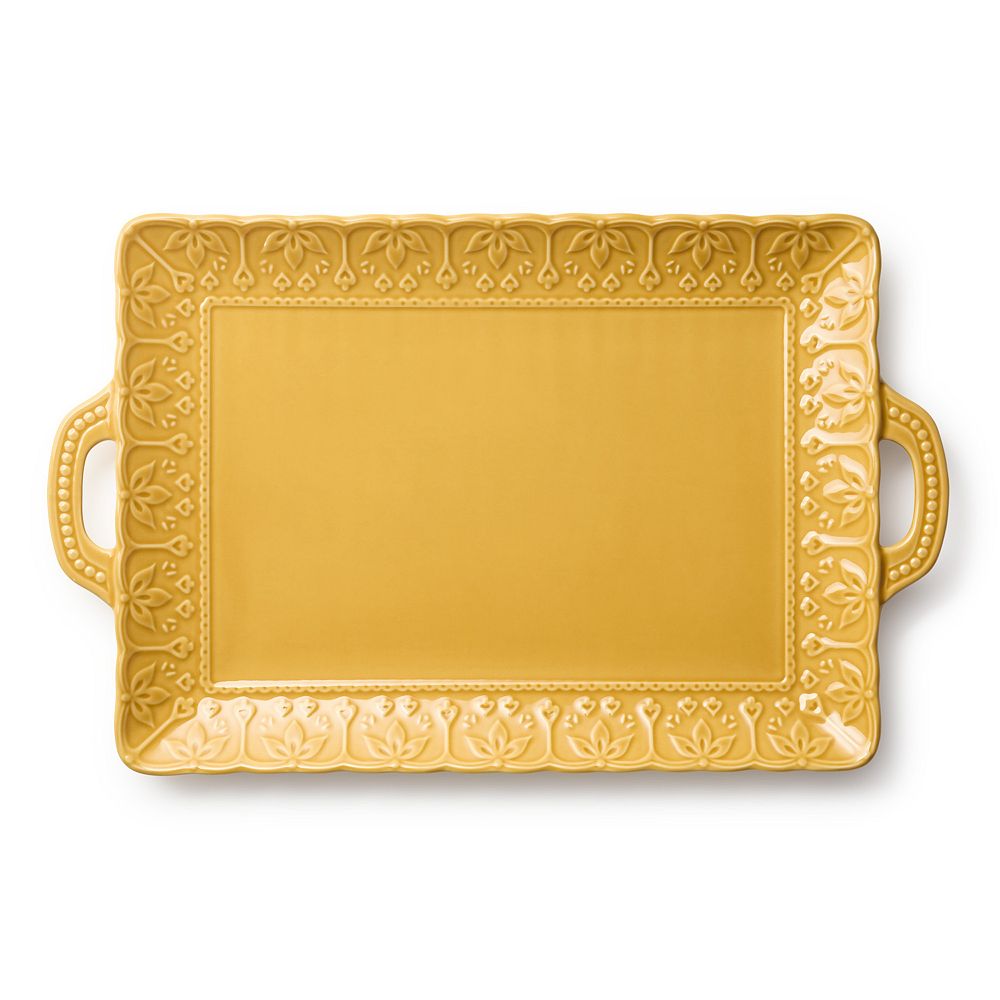 Certified International Provence Embossed Rectangular Platter with Handles