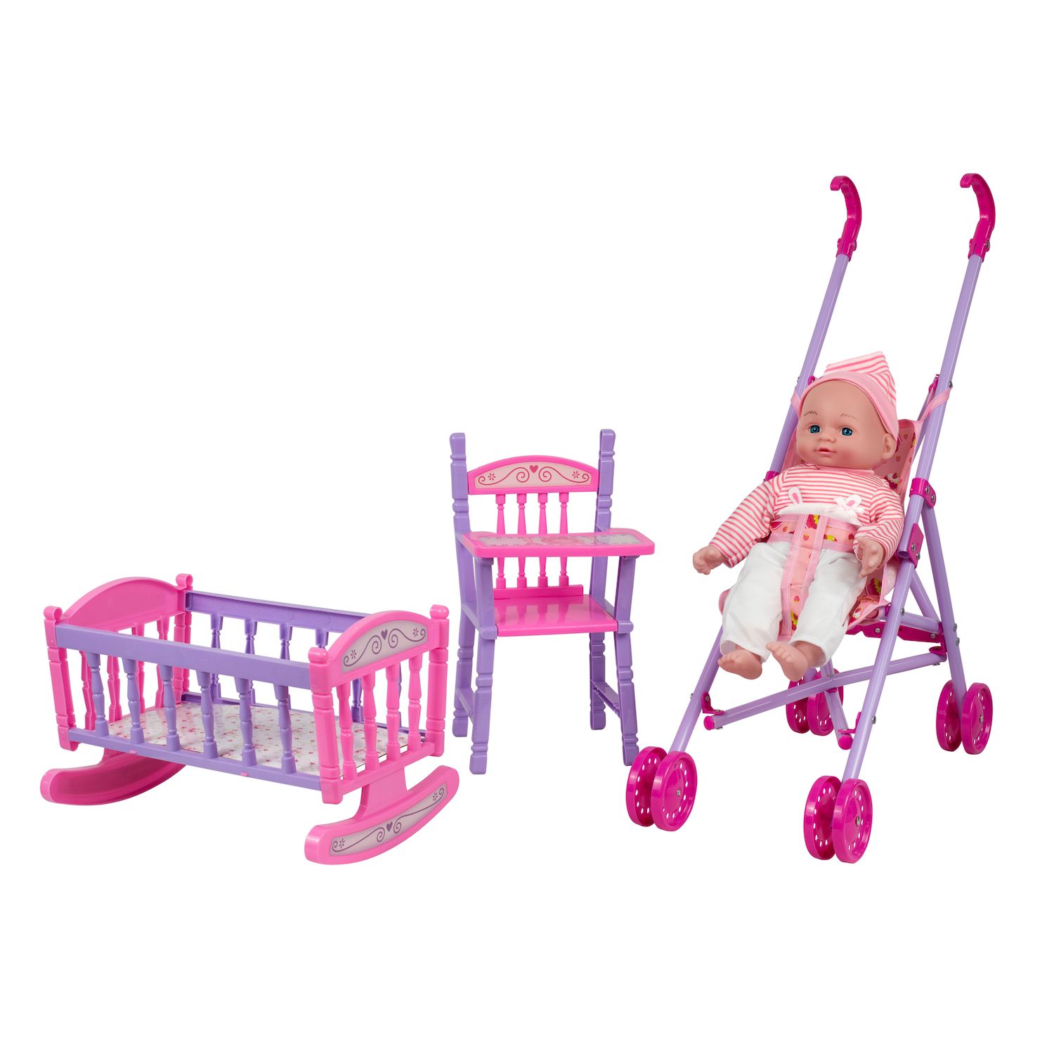 Детские куклы Kid Concepts 13-Inch 4 pc Soft Baby Doll & Accessories Set — фото 2