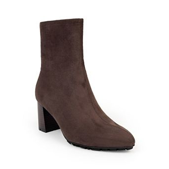 Aerosoles Baylor Women's Suede Ankle Boots with Block Heel in Medium & Wide Calf