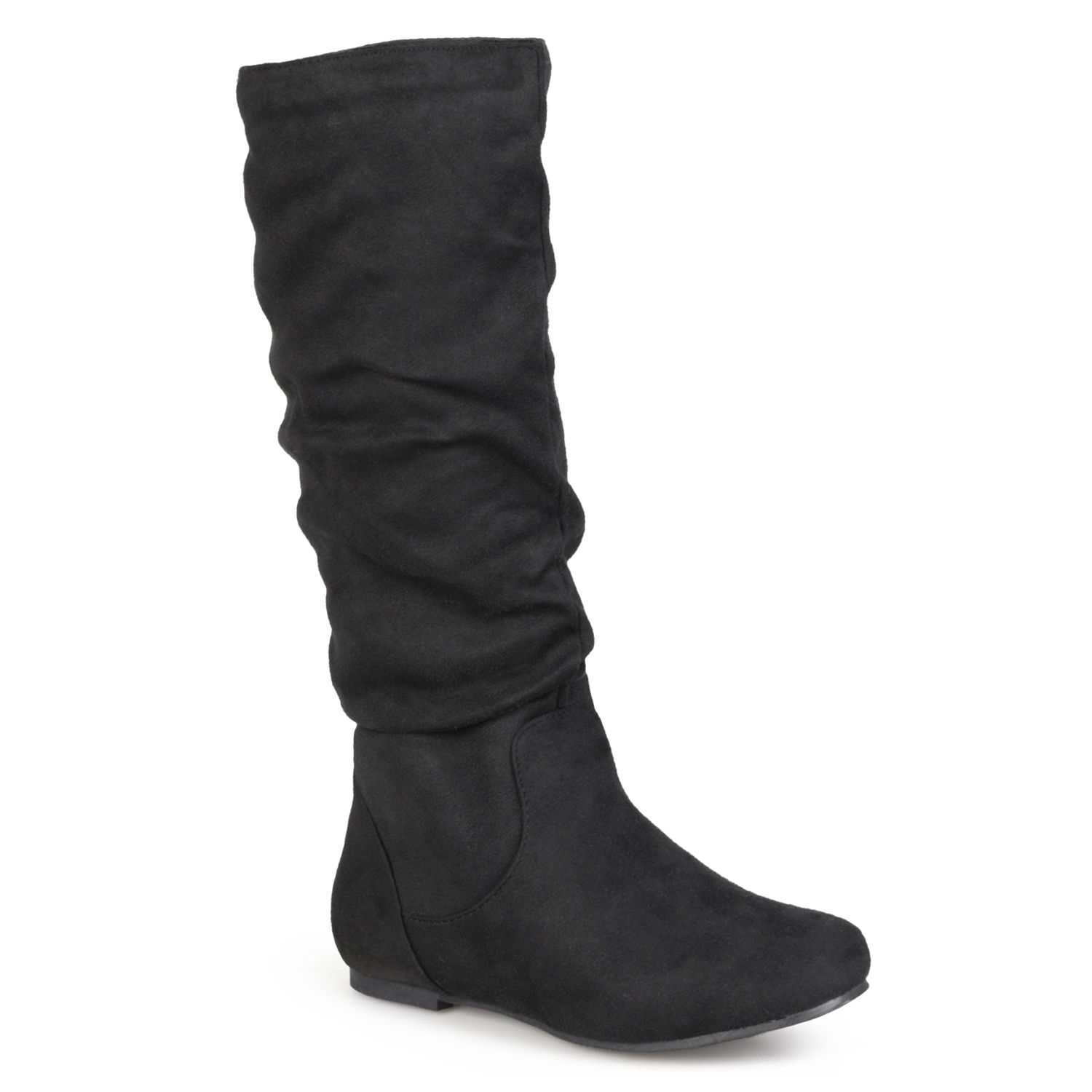 knee high flat black boots wide calf