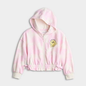 Girls 4-8 Grayson Threads Kids The Label Smile Face Long Sleeve Hoodie