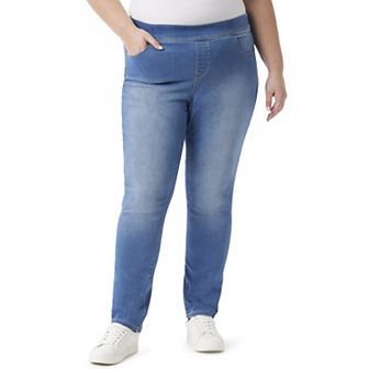Plus Size Gloria Vanderbilt Knitology Amanda Pull-on Jeans