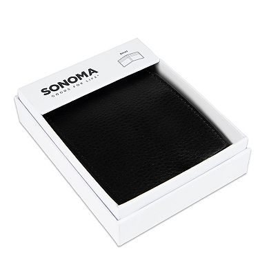 Sonoma Goods For Life® RFID-Blocking Pebbled Faux Leather Slimfold Wallet