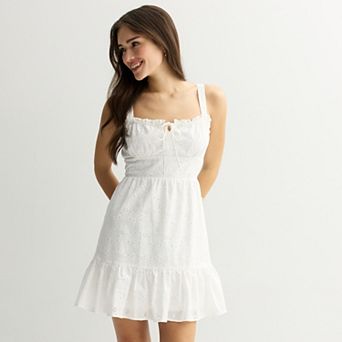 Juniors' My Michelle Strappy Embroidered Dress