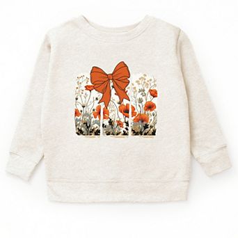 Coquette Fall Floral Orange - Youth Graphic Sweatshirt