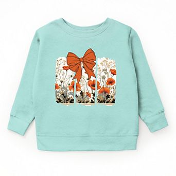 Coquette Fall Floral Orange - Youth Graphic Sweatshirt