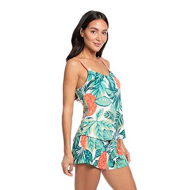 Women's Lilac+London Printed 2-Piece Pajama Tank Top & Pajama Bottoms Set