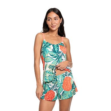 Women's Lilac+London Printed 2-Piece Pajama Tank Top & Pajama Bottoms Set