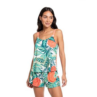 Women's Lilac+London Printed 2 pc Pajama Tank Top & Pajama Bottoms Set