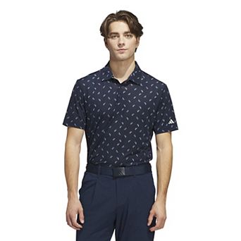 Men's adidas Ultimate365 Mesh Triangle Print Golf Polo Shirt