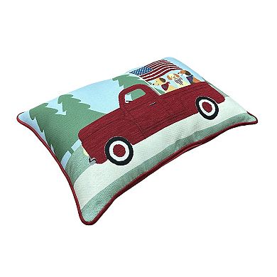 Americana Truck & Dogs Decorative Throw Pillow