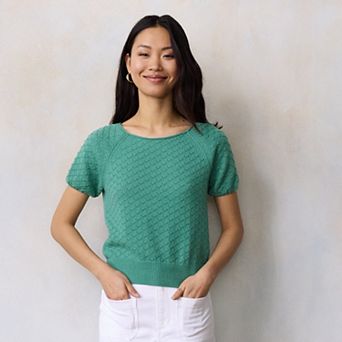 Petite LC Lauren Conrad Raglan Sweater Tee