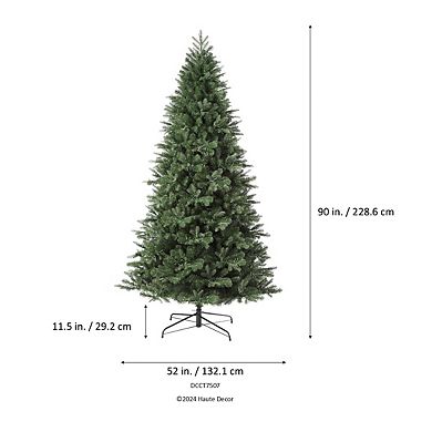 7.5 Ft Greenbriar Fir Artificial Christmas Tree with 2200 Soft White Cluster LED Lights