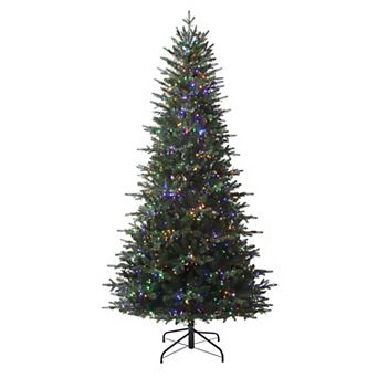 7.5 Ft Tall Queensbury PE Fir Christmas Tree with 2200 with 8 Function LED Lights