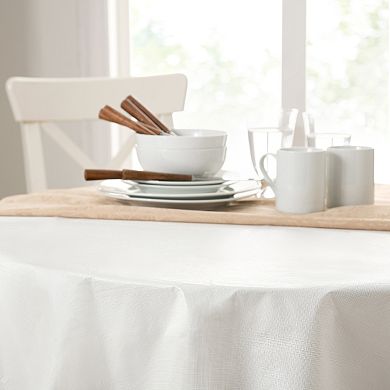 Elrene Home Fashions Vinyl Table Pad Protector with Cushioned Flannel Backing, 70" Round