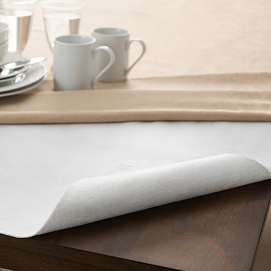 Elrene Home Fashions Vinyl Table Pad Protector with Cushioned Flannel Backing, 70" Round