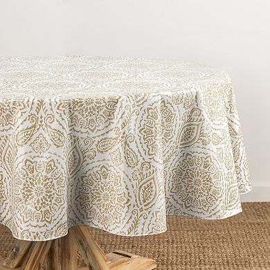 Elrene Home Fashions Savannah 60"x84" Oval Vinyl Tablecloth