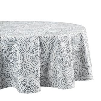Elrene Home Fashions Savannah Boho Paisley Vinyl Indoor/Outdoor Oval Tablecloth
