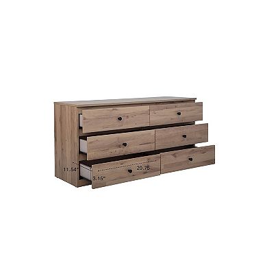 6-Drawer 47 in. Wide Chest of Drawers