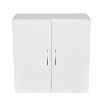 24 in W x 12 in D x 24 in H Bathroom Storage Wall Cabinet in White Titanium