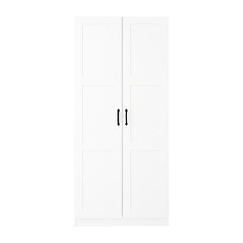 30 in W x 71 in H x 16 in D 5-Shelf Wood Freestanding Cabinet