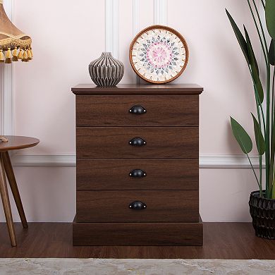 4-Drawer Wood Nightstand