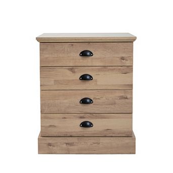 4-Drawer Wood Nightstand