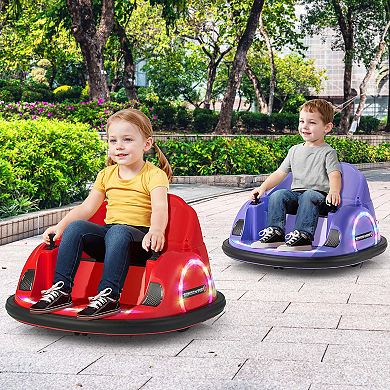 Costway 12V Electric 360° Spin Car Toy Ride on Bumper Car for Toddlers with Remote Control