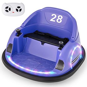 Costway 12V Electric 360° Spin Car Toy Ride on Bumper Car for Toddlers with Remote Control