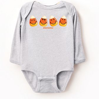 SmileyWorld Candy Corn Smiles - Baby Long Sleeve Bodysuit