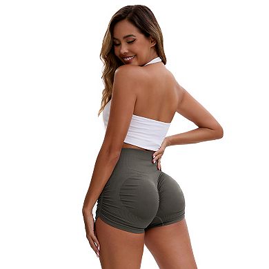 3 Packs Women's High Waist Slimming Waist Hip Lifter Control Workout Sport Running Shorts