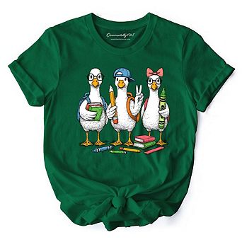 Goose Back to School T-Shirt, Cute Teacher Student Classroom Tee