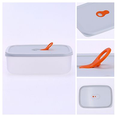 3 Pack Plastic Meal Prep Food Storage Containers with Lids, Reusable Stackable Lunch Box Rectangle