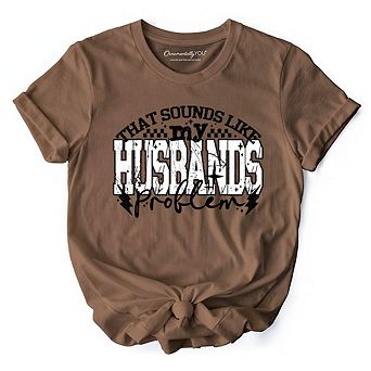 That Sounds Like My Husband's Problem Checkered T-Shirt, Sarcastic Wife Tee