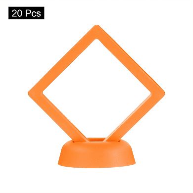 12Pcs 3D Floating Display Case, Floating Frame Display Holder Stand, Transparent Jewelry Storage Box