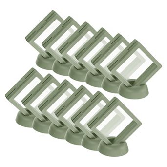 12 pc 3D Floating Display Case, Floating Frame Display Holder Stand, Transparent Jewelry Storage Box