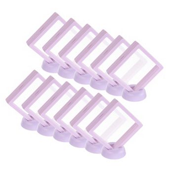 12 pc 3D Floating Display Case, Floating Frame Display Holder Stand, Transparent Jewelry Storage Box